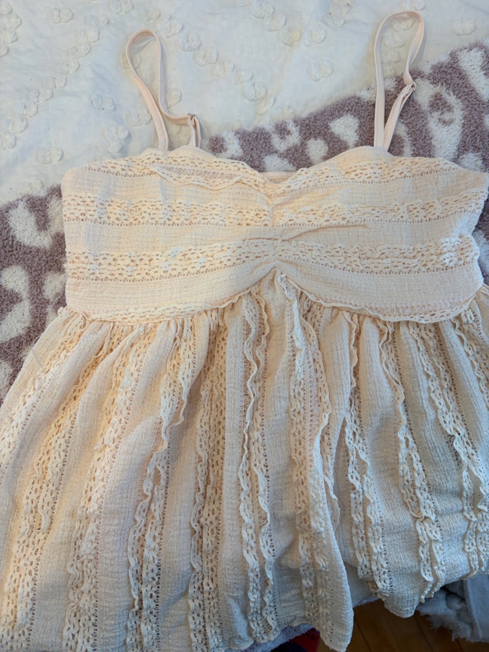 Butter Yellow Lace Spaghetti Strap Babydoll Top
